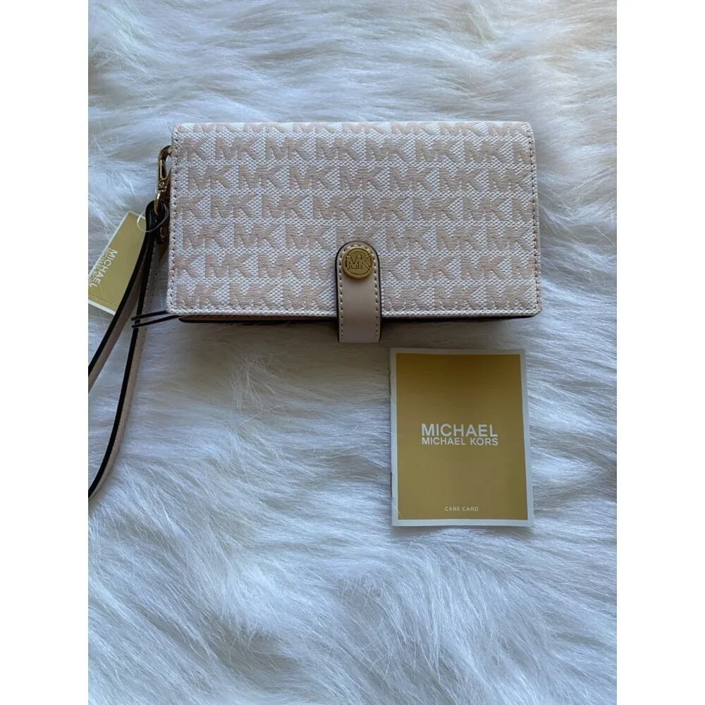 Michael Kors Jet Set Small Phone Case,  Wristlet Wallet, Soft Pink